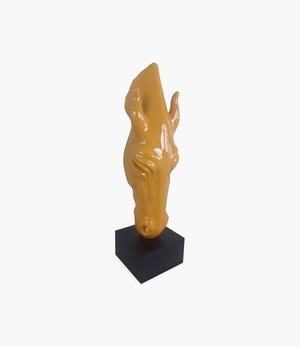 Big Horse Sculpture Polyresin Yellow 79×25 Cm - Roomours UAE