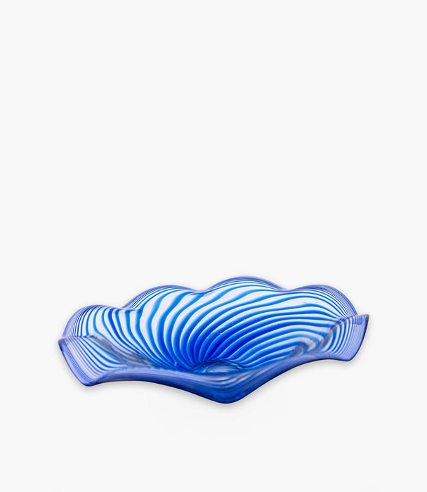 Butterfly Bowl Strips Blue 42x42x9.5cm - Roomours UAE