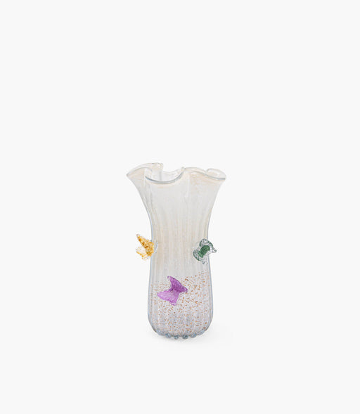 Butterfly Vase Beige 21.5x21.5x36cm - Roomours UAE