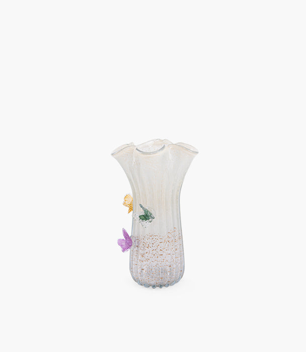 Butterfly Vase Beige 21.5x21.5x36cm