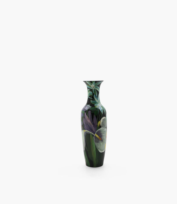 Amazonia Porcelain Black Floral Tall Vase D37xH123Cm