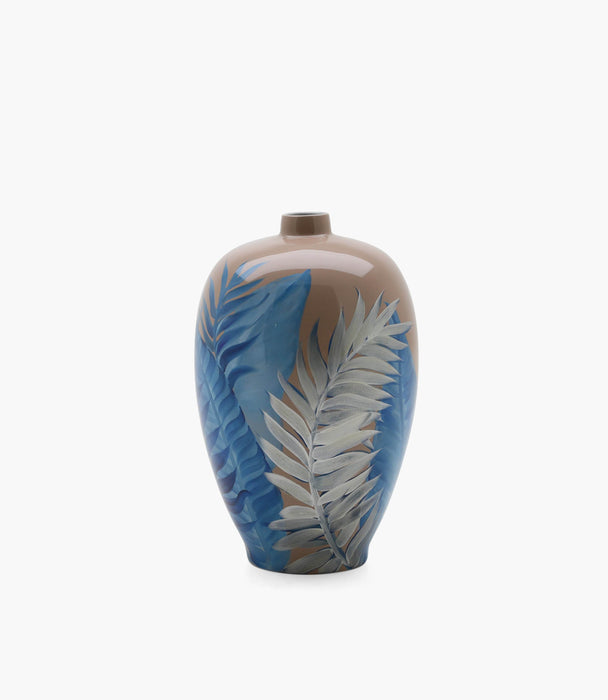 Amazonia Vase Porcelain Blue & Beige 58*35 cm - Roomours UAE