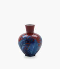 Amazonia Vase Porcelain Parrot Purple & Green 24.5*19 cm - Roomours UAE