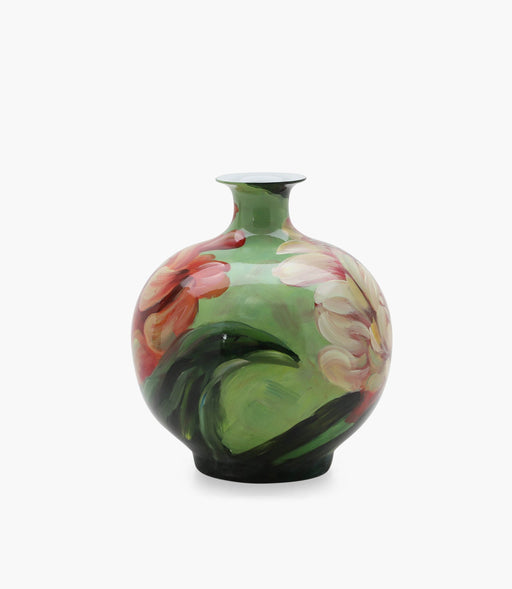 Amazonia Red Floral Round Vase Porcelain D39xH42.5Cm - Roomours UAE