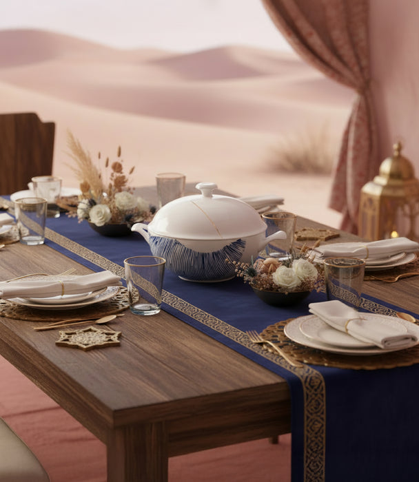 سلطانية حساء شرق خزف صيني ملونة