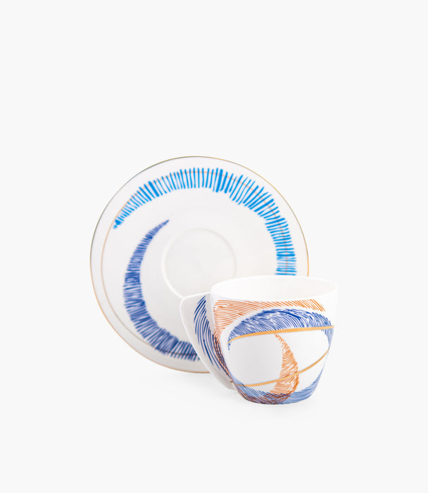 Sharq Coffee/Tea cup with saucer / 6pcs set