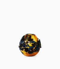 Art Glass Amber Vase 20x20x19.5Cm