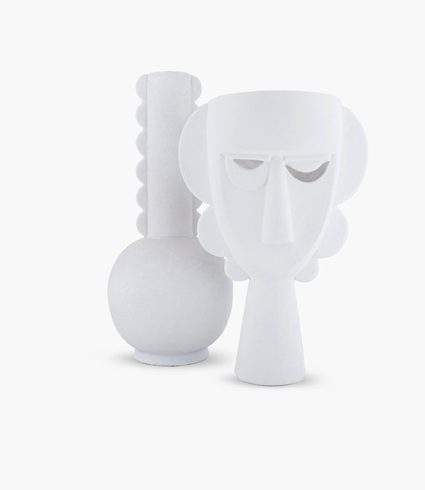 Marco Round Base Vase - Ivory - Roomours UAE