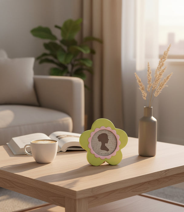 Kimberly Photo Frame Green/Pink 10*10cm