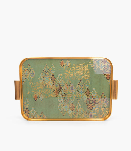 Andalusia Oro Aluminum Frame Tray 54.5*34*4Cm - Roomours UAE