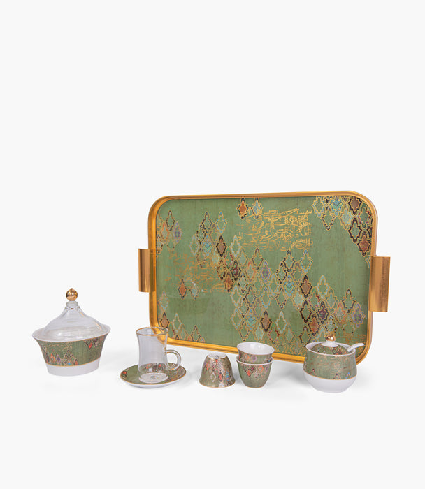 Andalusia Oro Aluminum Frame Tray 54.5*34*4Cm