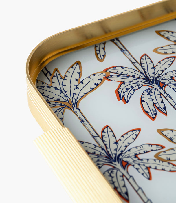 Orange Palm Aluminum Frame Tray 54.5*34*4Cm