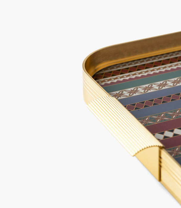 Wasim Aluminum Frame Tray 54.5*34*4Cm