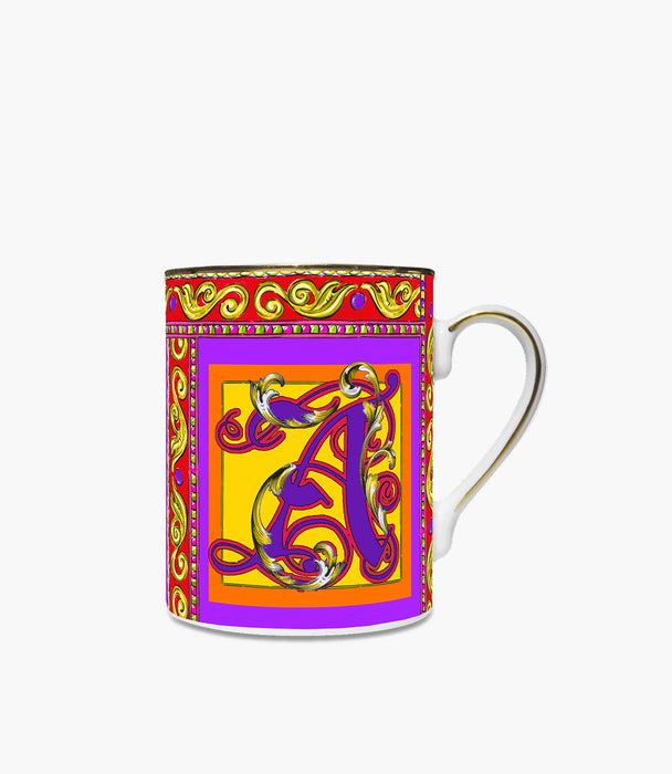 مج أورتجيا بورسلين ملوّن برسمة حرف A