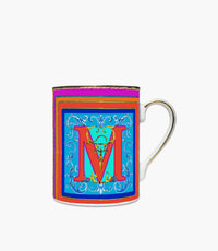 Ortgia Mug Porcelain Ortigia Letter M Ø8.5 H.10,5cm