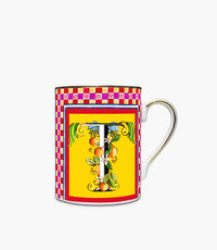 Ortgia Mug Porcelain Ortigia Letter T Ø8.5 H.10,5cm