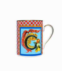 Ortgia Mug Porcelain Ortigia Letter V Ø8.5 H.10,5cm