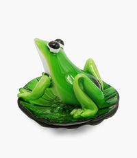 Animal Glass Sitting Frog 17x17xH.12cm