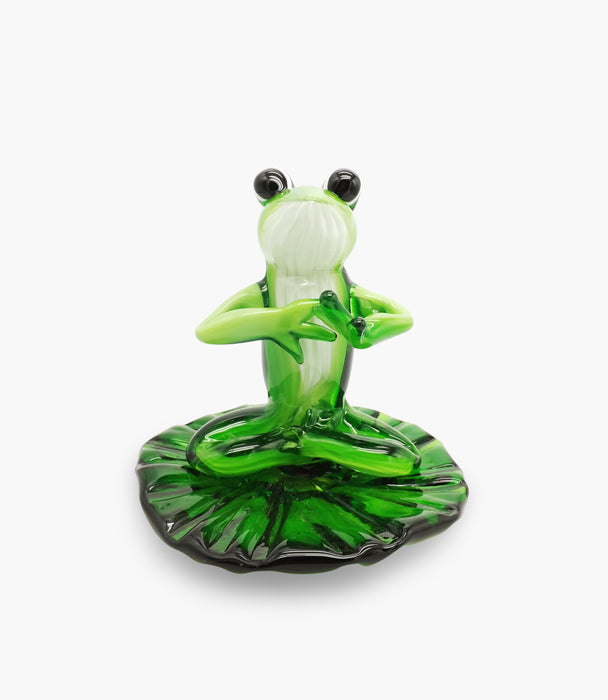 Animal Glass Yoga Frog 18x18xH16.5cm