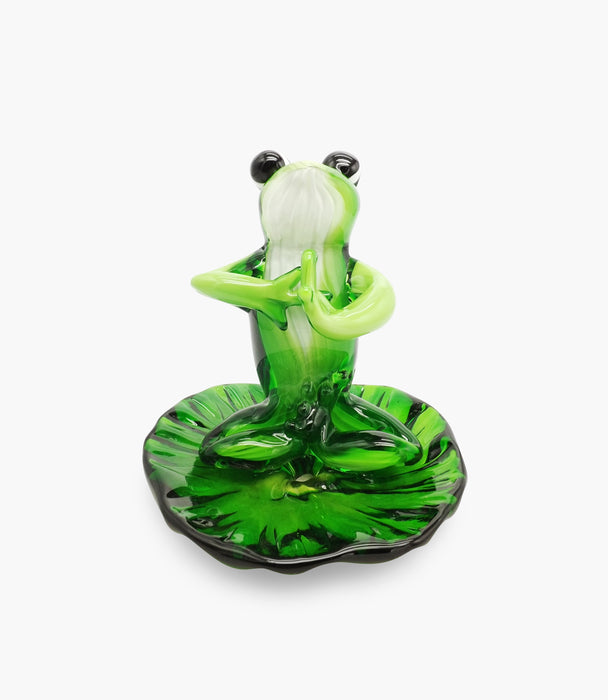 Animal Glass Yoga Frog 18x18xH19cm