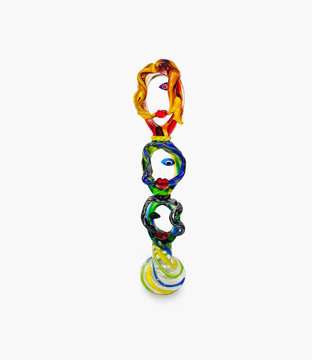 Animal Glass Face Abstract 25x25xH111cm