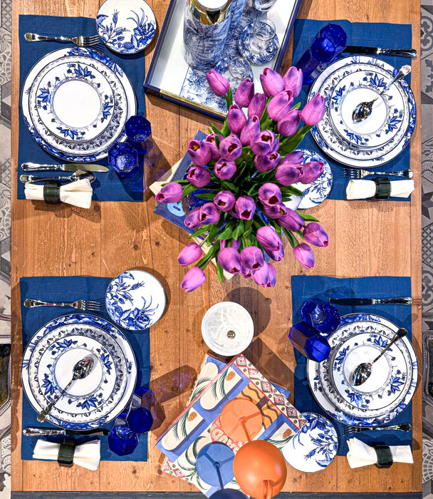 Pattern Play Peony Blue 4 Persons Dinner Set 20 Pcs