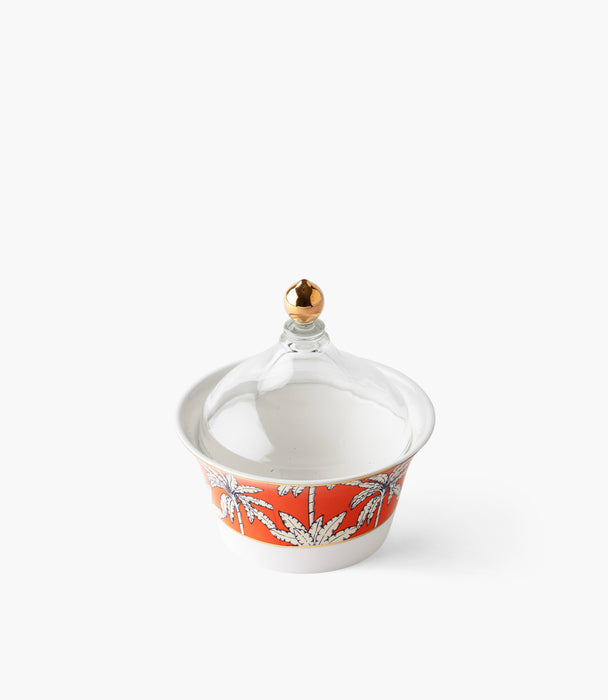 Orange Palm Dates Bowl w/ Lid