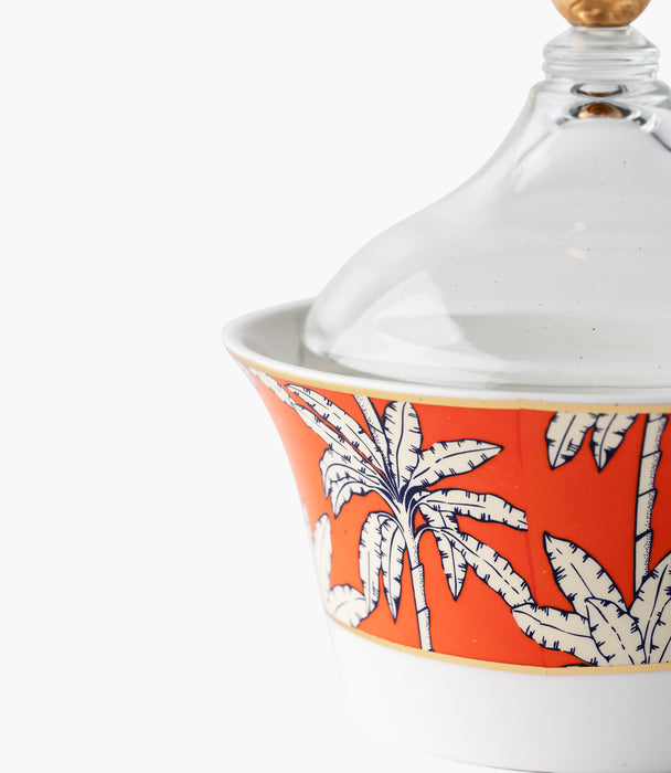 Orange Palm Dates Bowl w/ Lid