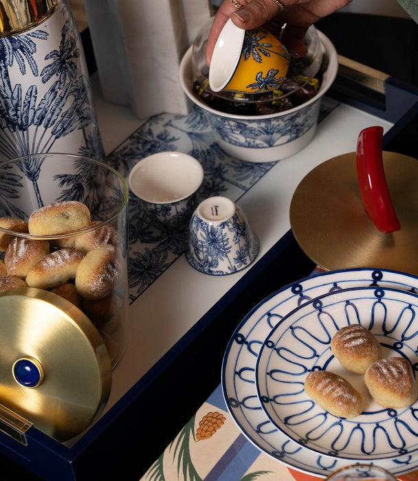 Summer Palm - White Porcelain Gawa Cup S/6 - Roomours UAE