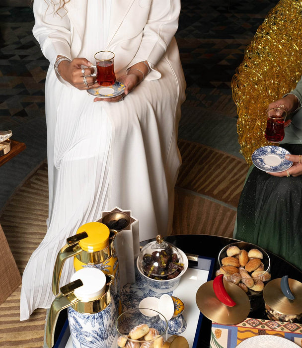 Summer Palm - White Porcelain Gawa Cup S/6 - Roomours UAE