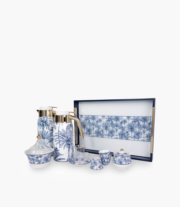 Summer Palm - White Porcelain Gawa Cup S/6 - Roomours UAE