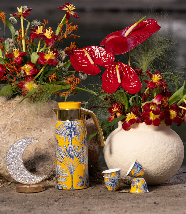 Summer Palm - Yellow Porcelain Gawa Cup S/6