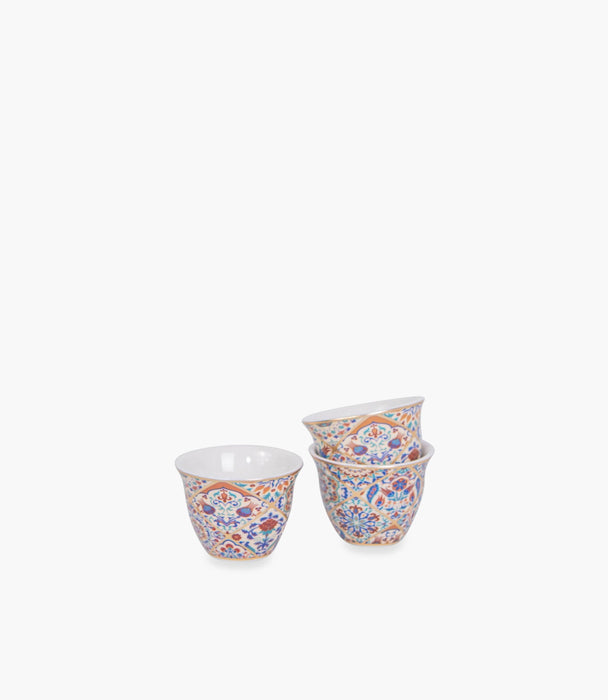 Andalusia Gold Porcelain Gawa Cup S/6 - Roomours UAE