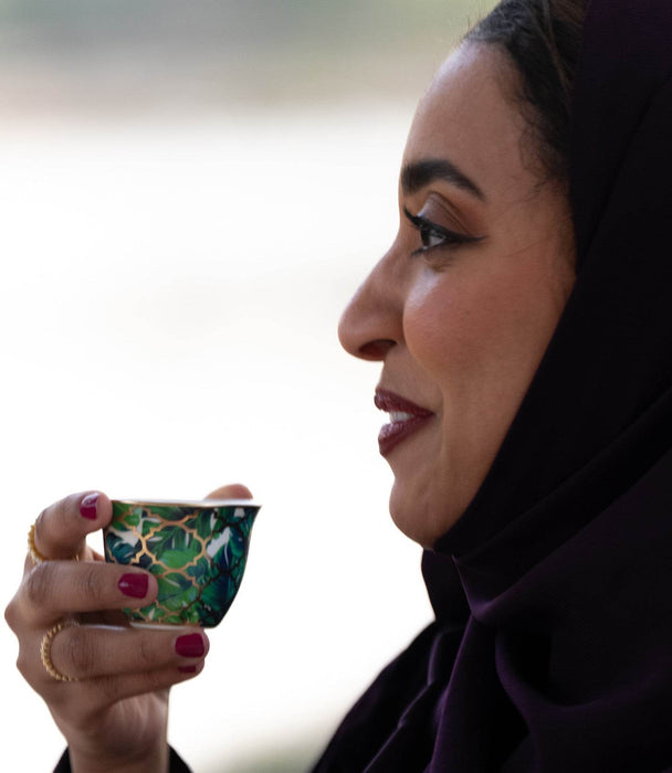 Amazonia Green Gold Porcelain Gawa Cup S/6 - Roomours UAE