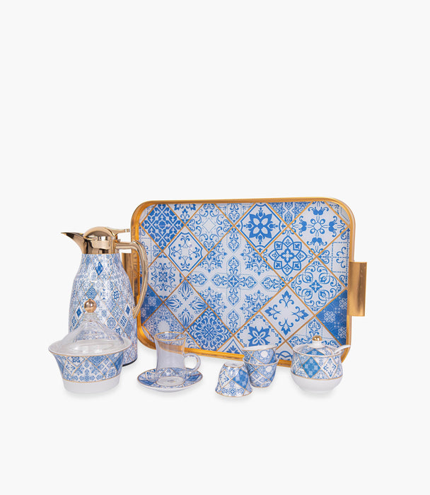 Blue Gold Porcelain Gawa Cup S/6 - Roomours UAE