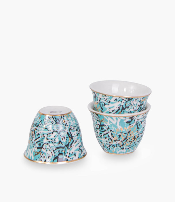 Diwani Porcelain Gawa Cup S/6 - Roomours UAE