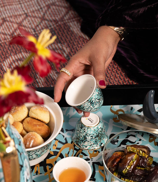 Diwani Porcelain Gawa Cup S/6 - Roomours UAE