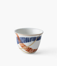 طقم فناجين قهوة عربية شرق خزف صيني مع صحون - عدد 12