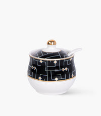 Koofi Covered Porcelain Sugar Bowl w/ Spoon