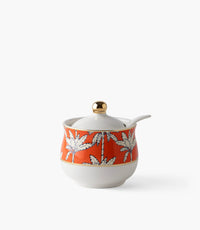 Orange Palm Sugar Bowl w/ Spoon