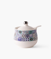 Blue Tiles Sugar Bowl w/ Spoon
