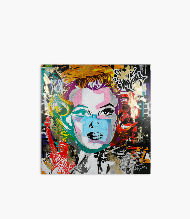 Street Art Canvas Painting - Marilyn