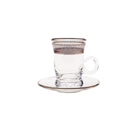 Palace Chic Set of 6 Tea Cup with Saucer, 120 ml