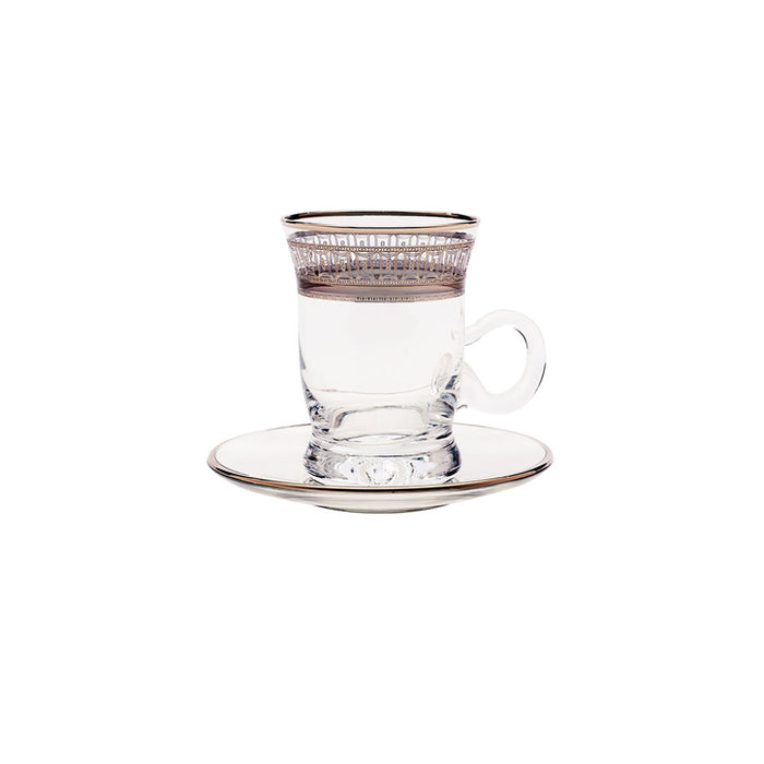 Palace Chic Set of 6 Tea Cup with Saucer, 120 ml