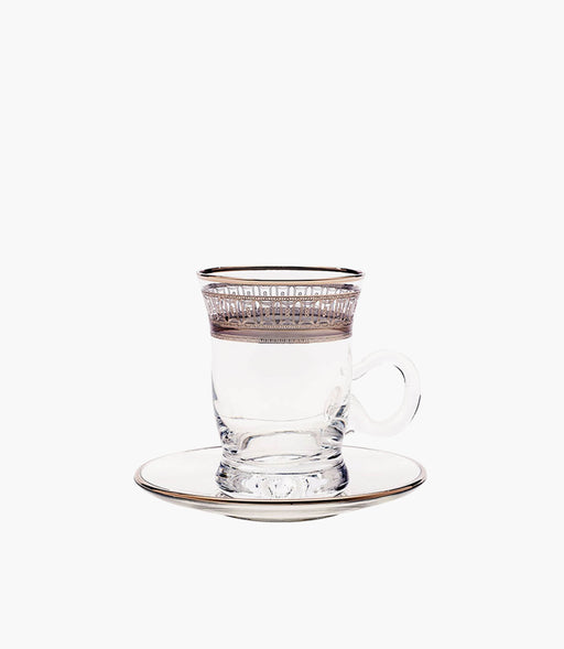 Palace Chic-Silver S/6 Tea Cup w/Saucer 120mL - Roomours UAE
