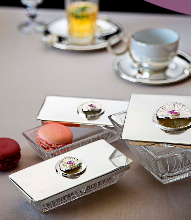 Petra Double Bowl With Cover 13x6cm