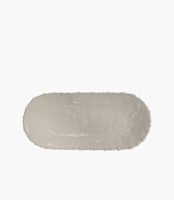 Joke Table & Kitchen Taupe Melamine Serving Plate 53x24 Cm