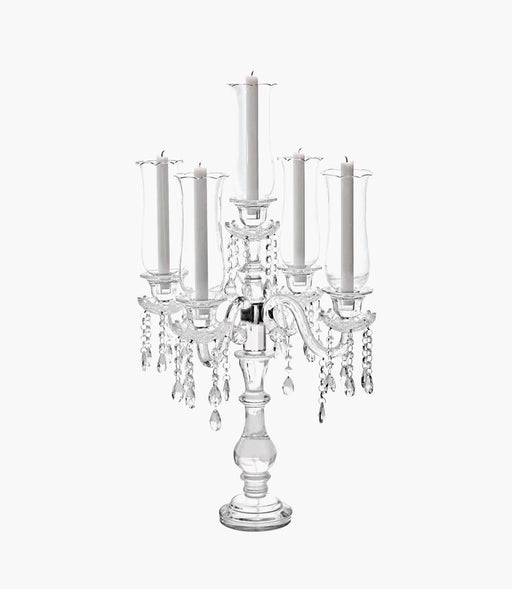 5 Arms Crystal candelabra 80cm - Roomours UAE