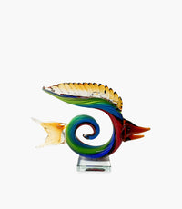 Fish Glass Sculpture 32×8×24 cm