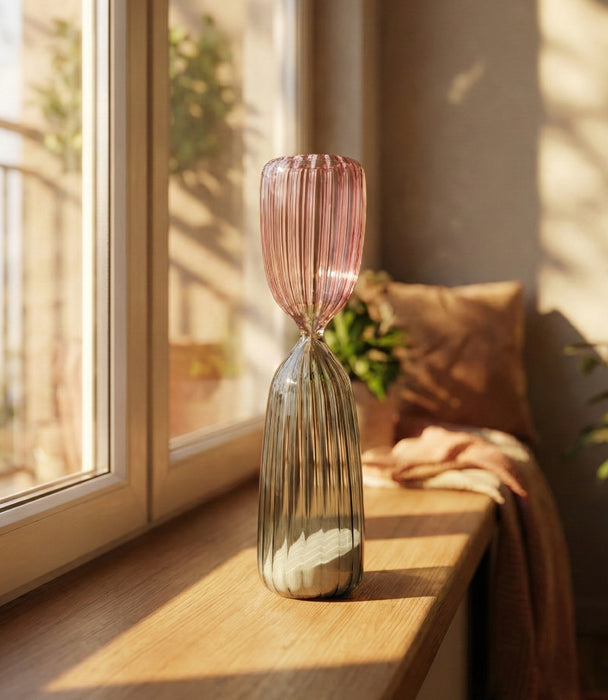 Rainbow Hour Glass - Pink/Green